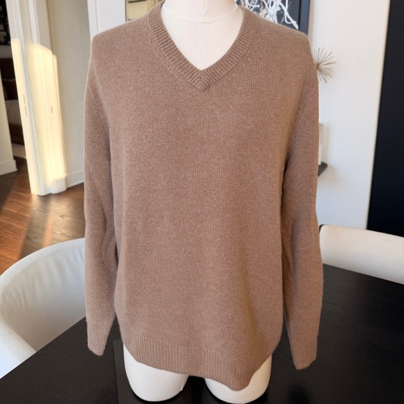 Men's J Crew 100% Cashmere Heavyweight V-Neck Sweater